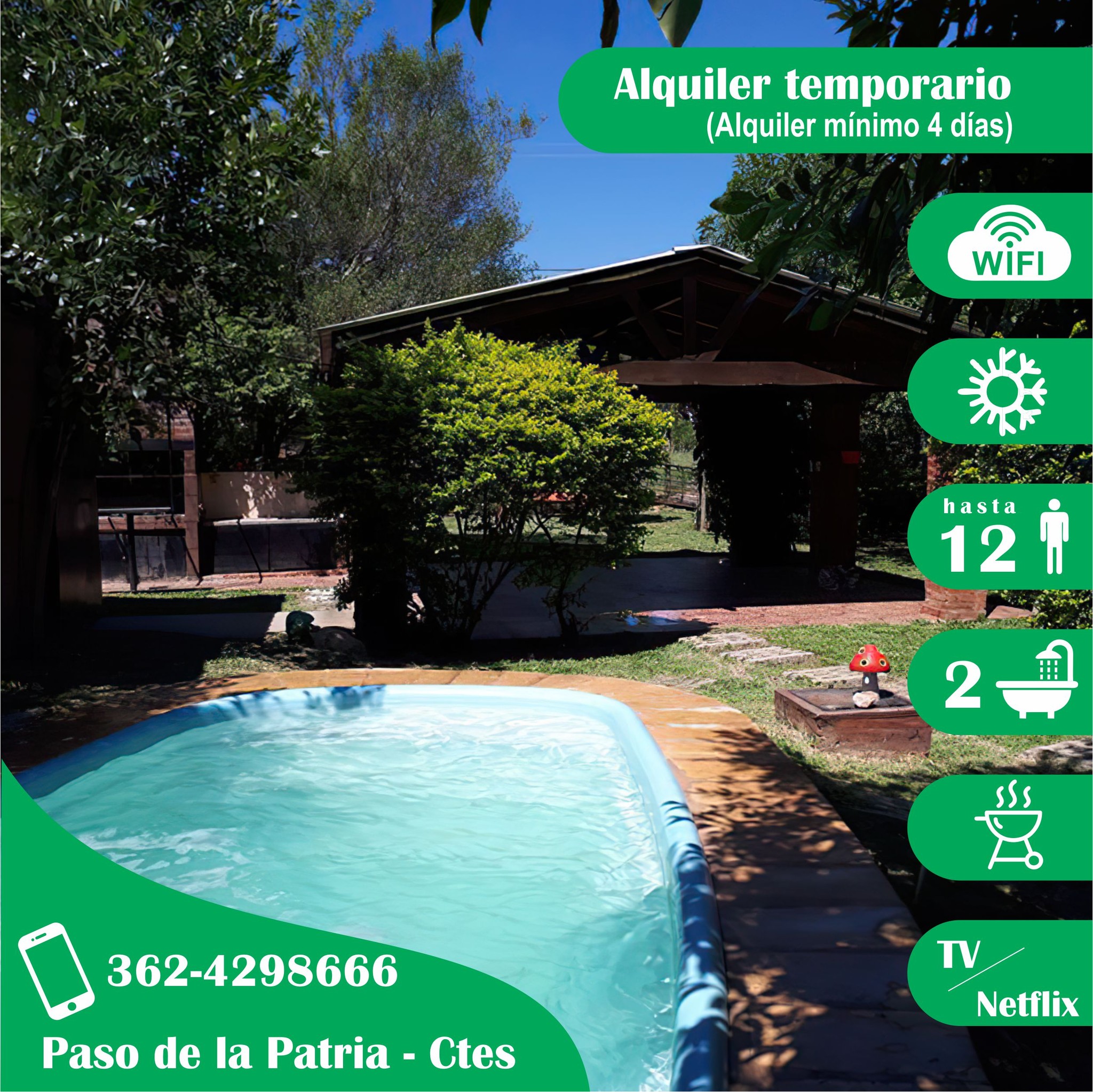 ALOJAMIENTO: CASA CON PISCINA LOS MOMYS