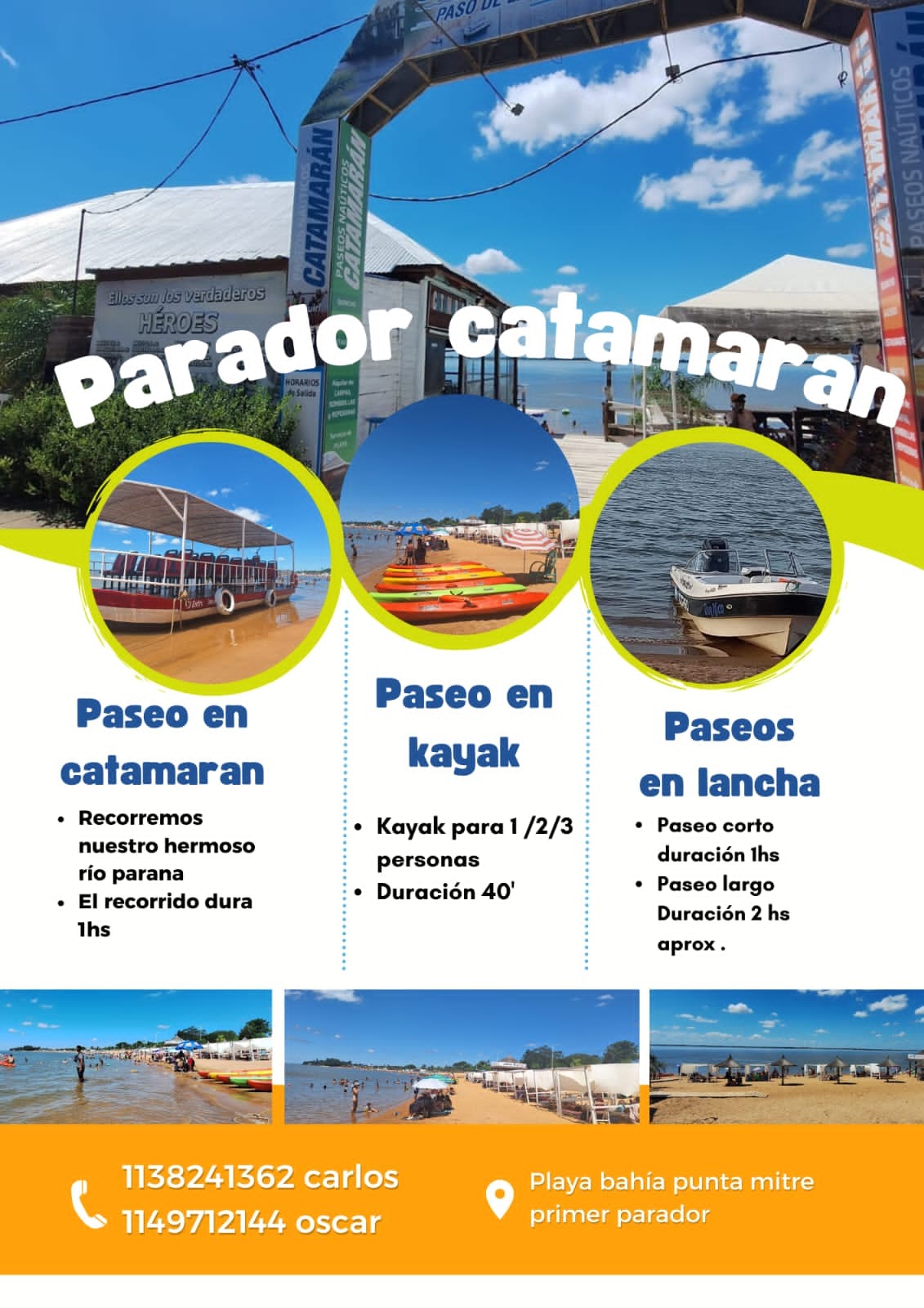 ACTIVIDADES: Catamarán - Paseos en Catamarán y Kayak